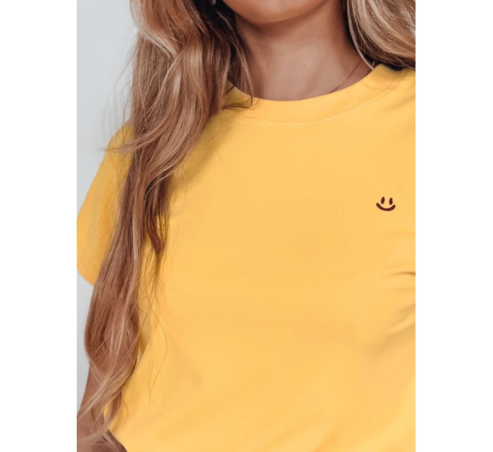 Dámské žebrované tričko FOR žluté Dstreet model 21989303 - FashionStreet