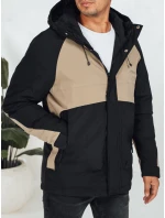 Pánská zimní bunda s kapucí béžová Dstreet model 21991408 - FashionStreet