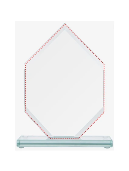 Sklenená trofej s matným podstavcom