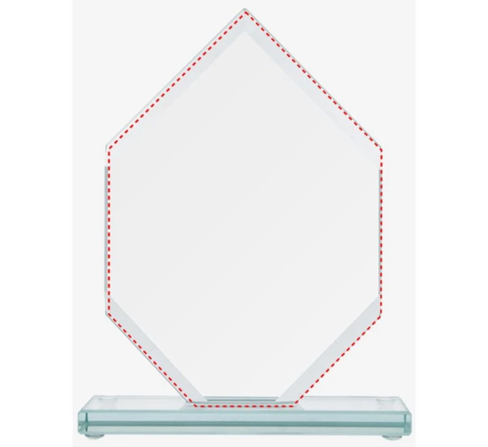 Sklenená trofej s matným podstavcom