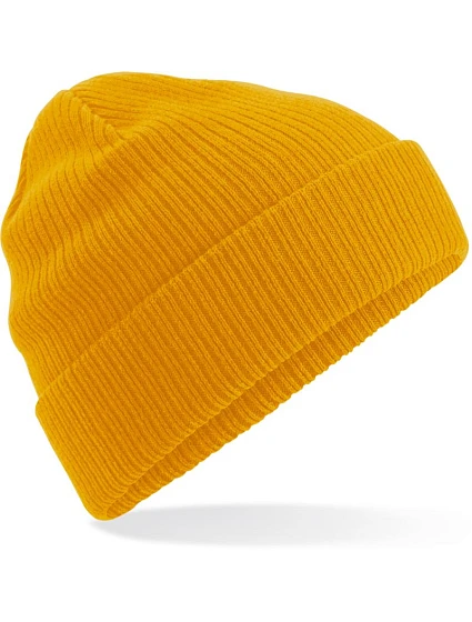 B Pletená čepice z bio bavlny mustard model 22481588 - Beechfield