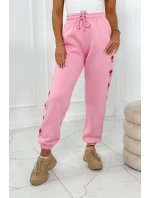 Bavlnené nohavice Amour ružový
