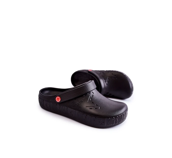 Męskie Lekkie Klapki Chodaki Big Star II175001 Czarne