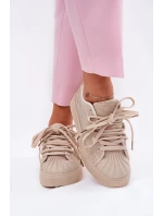 Sneakersy Damskie Ze Zdobieniem Na Platformie Beżowe Eanneth Sneakersy Damskie Ze Zdobieniem Na Platformie Beżowe Eanneth