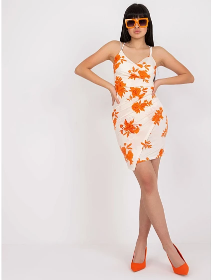 Šaty DHJ SK model 17302406 oranžová - FPrice Šaty DHJ SK model 17302406 oranžová - FPrice
