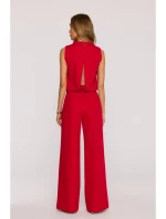 M382 Kombinéza s deleným chrbtom - červená