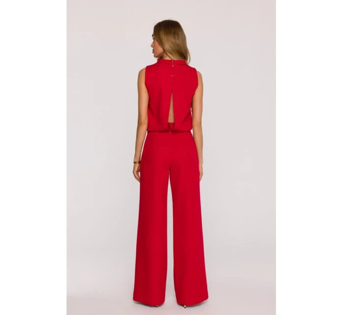 M382 Kombinéza s deleným chrbtom - červená