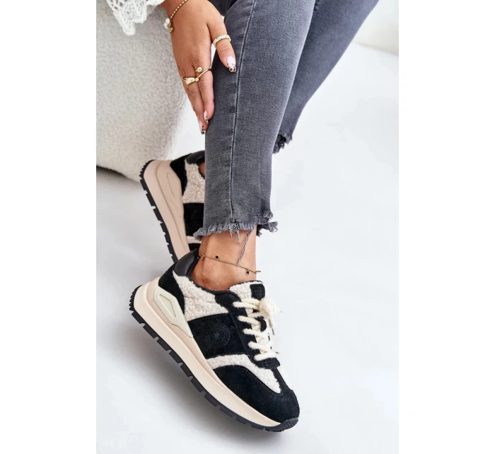 Zateplené dámske kožené tenisky Big Star HI-POLY SYSTEM Black Zateplené dámske kožené tenisky Big Star HI-POLY SYSTEM Black