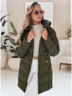 Dámská zimní bunda s kapucí zelená Dstreet model 21978724 - FashionStreet