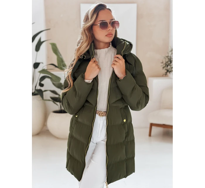 Dámská zimní bunda s kapucí zelená Dstreet model 21978724 - FashionStreet