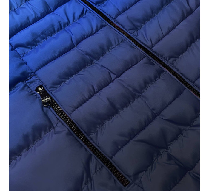 Tmavě modrá prošívaná dámská vesta model 15400633 - HV-EXP79