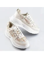 Béžové dámske športové topánky (7003)
