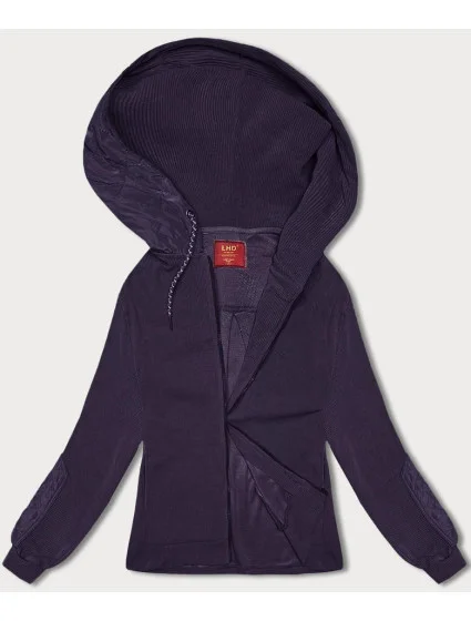 Fialová dámska rebrovaná mikina (AMG-311)