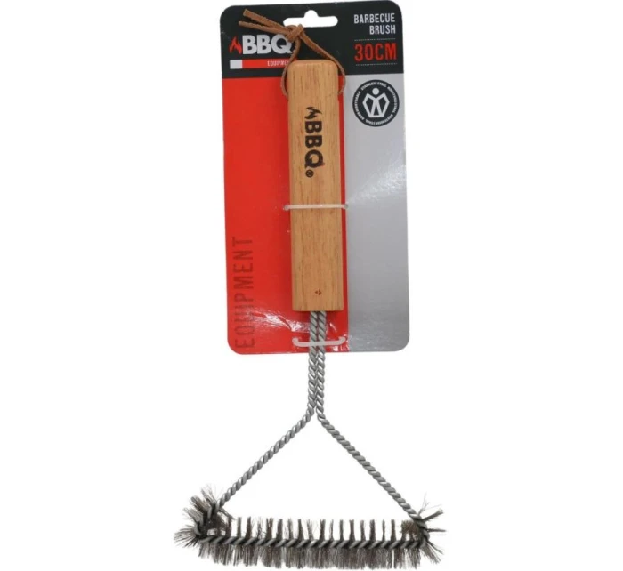 30x14 cm čistiaca kefka s drevenou rukoväťou