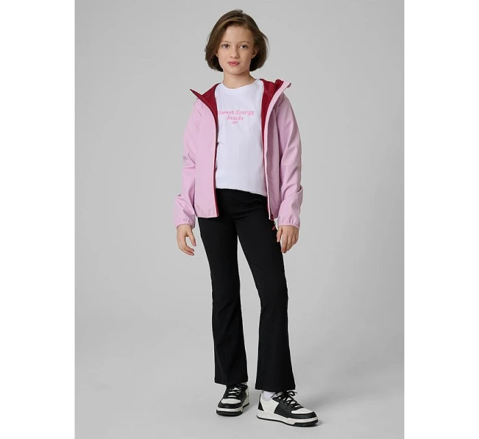 Dievčenská vetruodolná softshellová bunda 5000 s membránou 4F 4FJWSS26TSOFF478-47S