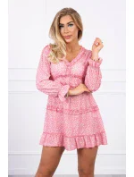 Šaty s ozdobnými volánikmi tmavo marhuľová Šaty s ozdobnými volánikmi tmavo marhuľová