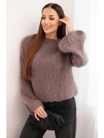 Dámsky mohérový sveter s volánovými rukávmi fango Dámsky mohérový sveter s volánovými rukávmi fango