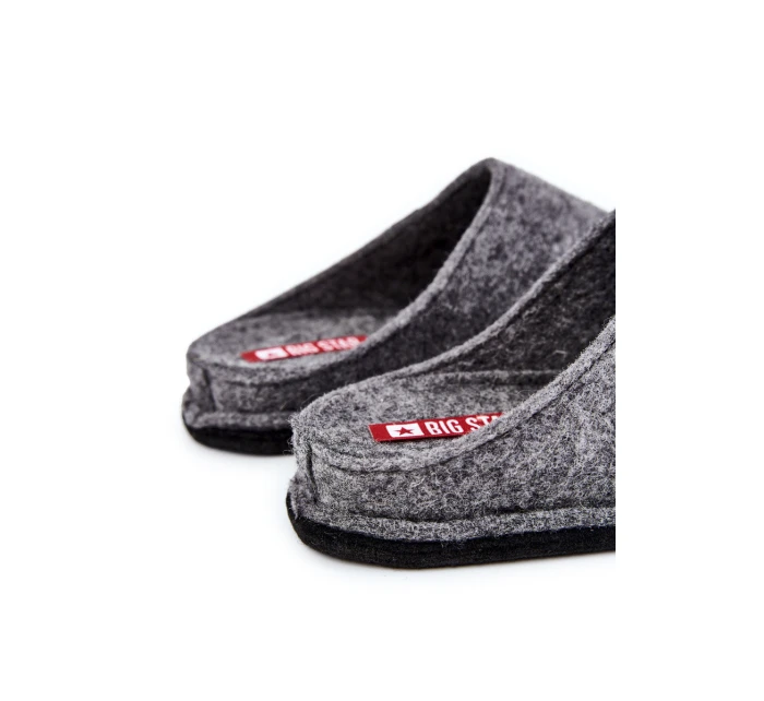 Klasické pánské pantofle Big Star model 21601045 šedé - Big Star Shoes