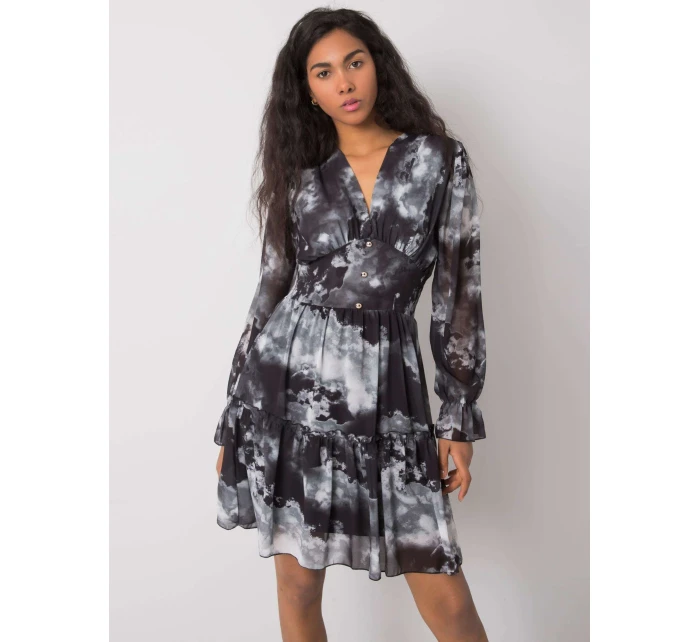 Šaty TW SK BI 1029.76 sivé čierne Šaty TW SK BI 1029.76 sivé čierne