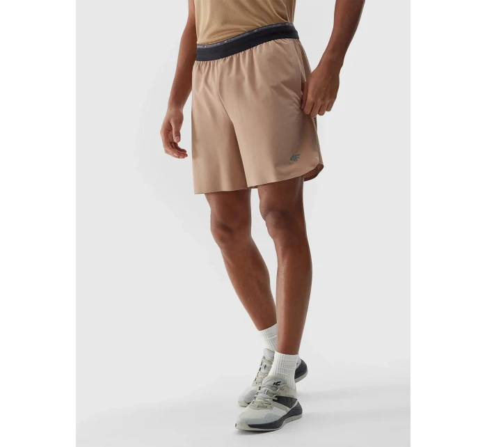 Pánské sportovní rychleschnoucí šortky 4F - béžové