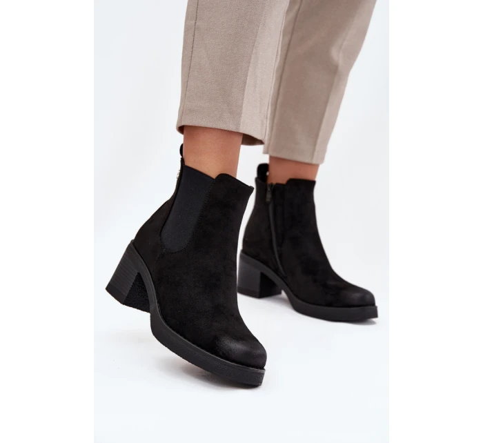 Dámské boty model 21413433 černé Step in style - SWEET SHOES Dámské boty model 21413433 černé Step in style - SWEET SHOES