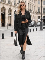 Dámska prechodná bunda z čierneho semišu FashionStreet TY5875 Dámska prechodná bunda z čierneho semišu FashionStreet TY5875