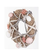 DEKORATÍVNA GIRLANDA ŠEDÁ PRIEMER 24CM