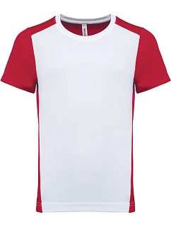 PA Dětské kontrastní sportovní tričko 20. white/red model 22448578 - Kariban ProAct