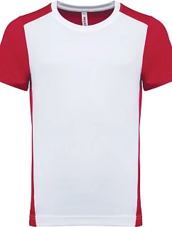 PA Dětské kontrastní sportovní tričko 20. white/red model 22448578 - Kariban ProAct