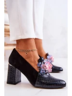 Semišové Lodičky Kůže černé model 21579520 - Boto