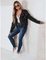 Dámske úzke džínsy s vysokým pásom tmavomodré FashionStreet UY2823