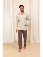 Pyžamo model 21266464 dlouhé/r MXL pánské rozepínací - Regina