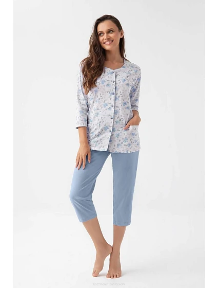 Pyžamo model 21310276 3/4 M2XL Z25/26 dámské rozepínací - Luna Pyžamo model 21310276 3/4 M2XL Z25/26 dámské rozepínací - Luna
