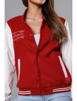 Tmavo červená dámska bunda typu bomber (16M9067-270) Tmavo červená dámska bunda typu bomber (16M9067-270)