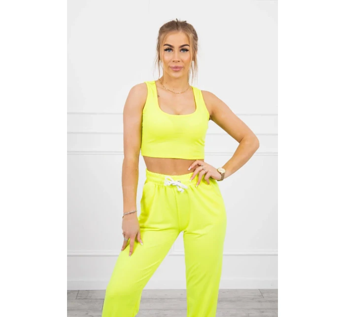 Bavlnená 3dielna sada žltá neónová Bavlnená 3dielna sada žltá neónová