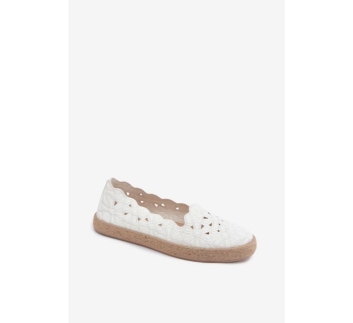 Dámské espadrilky s s květinami bílé model 22123191 - EVENTO