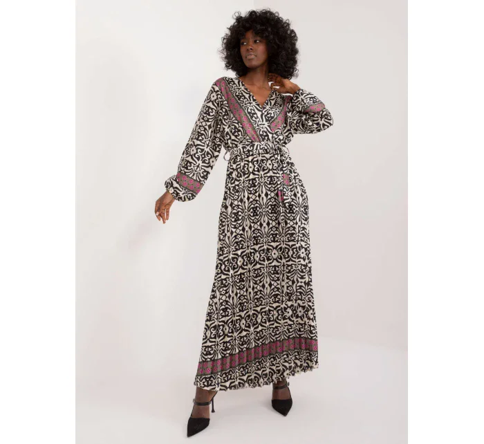 Sukienka DHJ SK model 20105419 czarno beżowy - FPrice