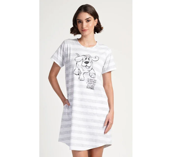 Dámske domáce šaty s krátkymi rukávmi Sarah