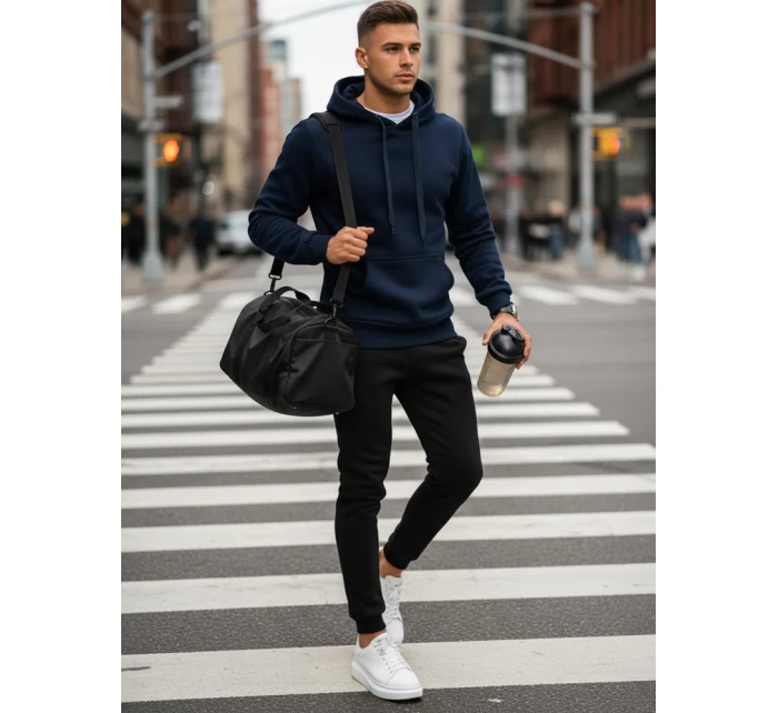 Pánské tmavě modré a černé tepláky Dstreet model 21967108 - FashionStreet Pánské tmavě modré a černé tepláky Dstreet model 21967108 - FashionStreet