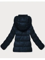 Dámska prešívaná zimná bunda tmavomodrá (T3-2656#-99)