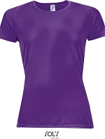 SOL'S Sporty Women Dámske športové tričko s raglánovými rukávmi 25.1159 tmavo fialové