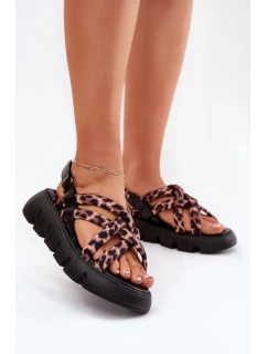 Sandały Damskie Na Platformie Z Paskami Panterka Filamira