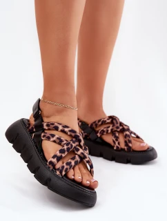 Dámské Sandály Na Platformě S Pásky Leopardí model 21696128 - Boto