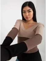 Blúzka RV BZ 8429.31P čierna a béžová