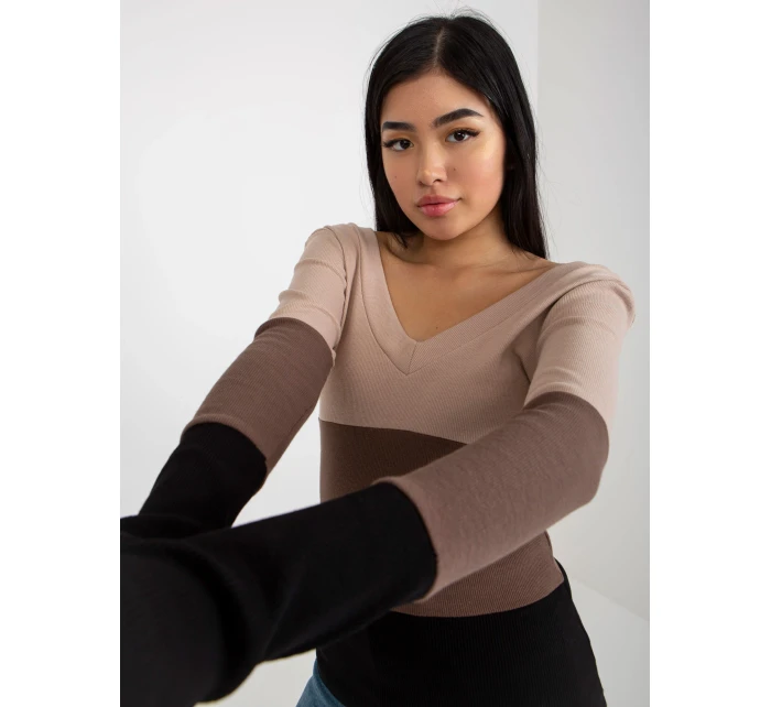 Blúzka RV BZ 8429.31P čierna a béžová