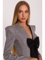 M869 Tvídové šaty s výstrihom do V - grafitové M869 Tvídové šaty s výstrihom do V - grafitové