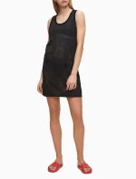 Plážové šaty KW0KW01001-BEH čierna - Calvin Klein