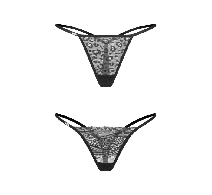 Dámske sexy tangá Clara 2-Pack black - Obsessive
