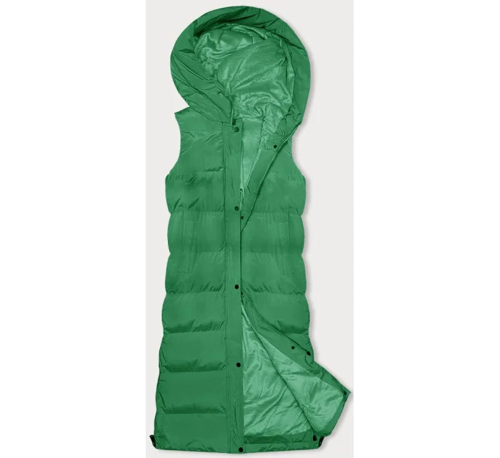 Hrubšia zelená dámska vesta (23-008) Hrubšia zelená dámska vesta (23-008)