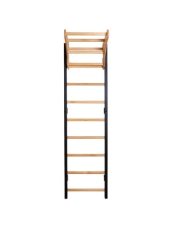 DREVENO-KOVOVÝ GYMNASTICKÝ REBRÍK NA 6 ÚCHOPOV S DREVENOU TYČOU BENCHK 711B